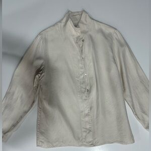 Orvis Cream 100% silk Button-Up Shirt